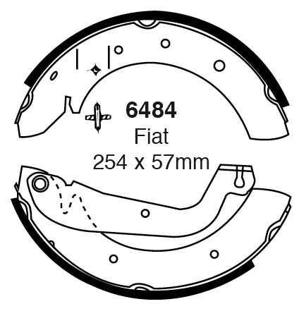 Būgninių stabdžių kaladėlės EBC 6484