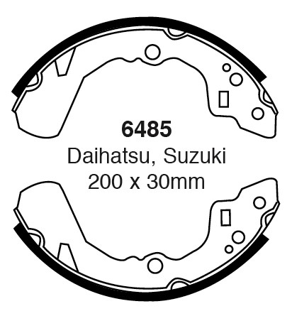 Būgninių stabdžių kaladėlės EBC 6485