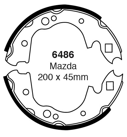 Būgninių stabdžių kaladėlės EBC 6486