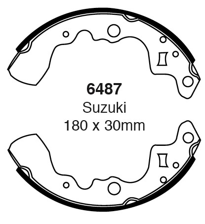 Būgninių stabdžių kaladėlės EBC 6487
