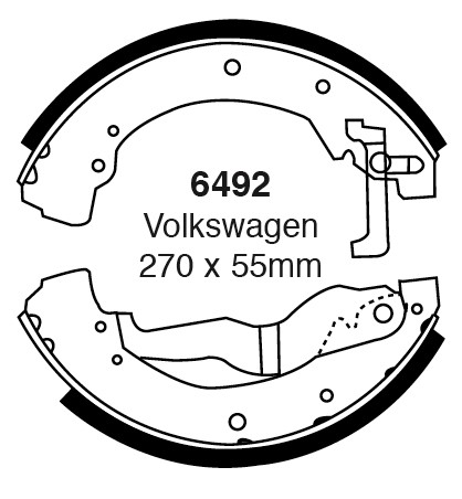 Būgninių stabdžių kaladėlės EBC 6492