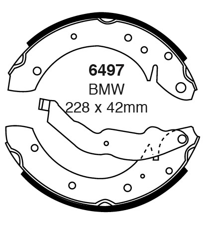 Būgninių stabdžių kaladėlės EBC 6497