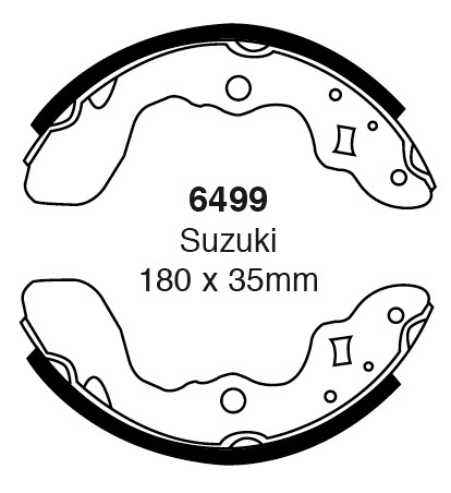 Būgninių stabdžių kaladėlės EBC 6499