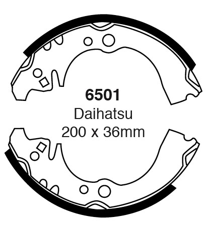 Būgninių stabdžių kaladėlės EBC 6501