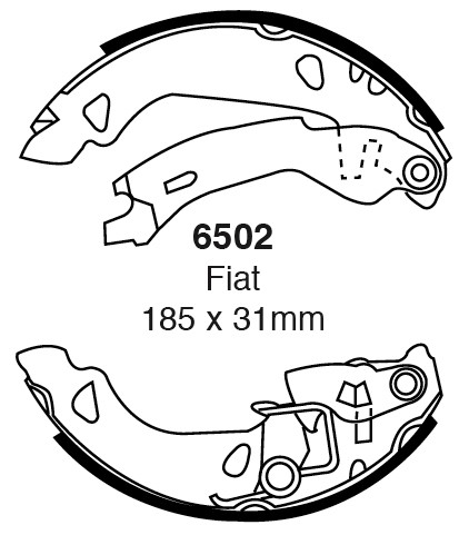 Būgninių stabdžių kaladėlės EBC 6502