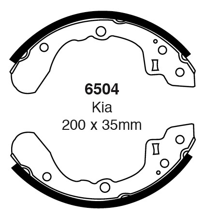 Būgninių stabdžių kaladėlės EBC 6504
