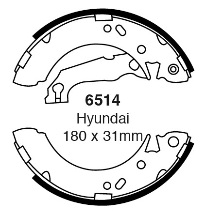 Būgninių stabdžių kaladėlės EBC 6514