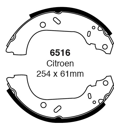 Būgninių stabdžių kaladėlės EBC 6516