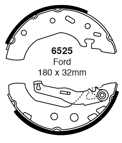 Būgninių stabdžių kaladėlės EBC 6525