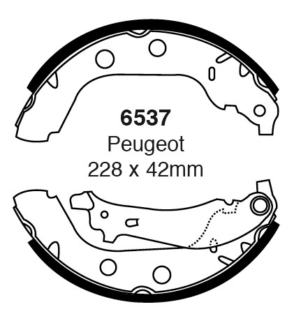 Būgninių stabdžių kaladėlės EBC 6537
