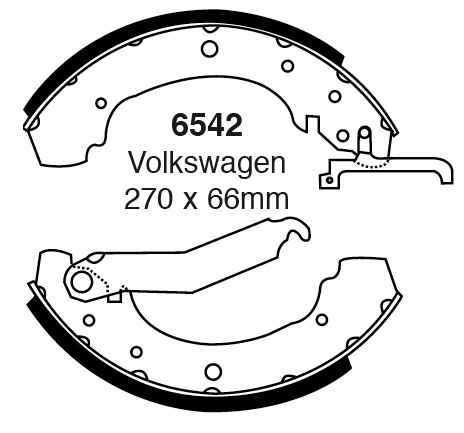 Būgninių stabdžių kaladėlės EBC 6542