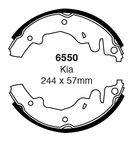 Būgninių stabdžių kaladėlės EBC 6550
