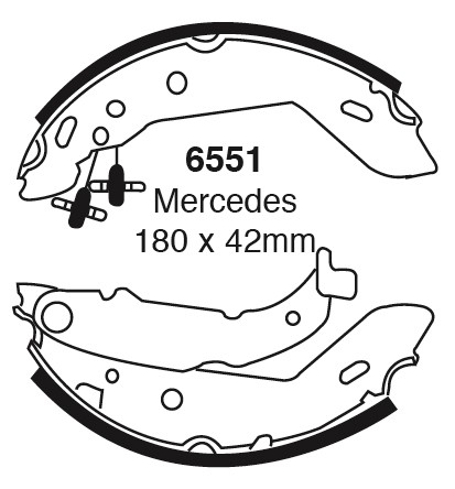 Būgninių stabdžių kaladėlės EBC 6551