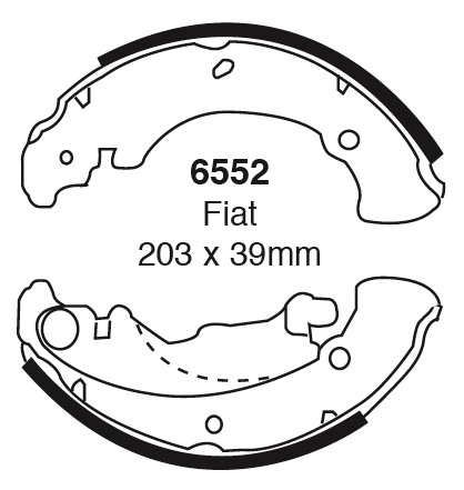Būgninių stabdžių kaladėlės EBC 6552