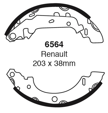 Būgninių stabdžių kaladėlės EBC 6564