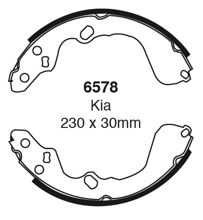 Būgninių stabdžių kaladėlės EBC 6578