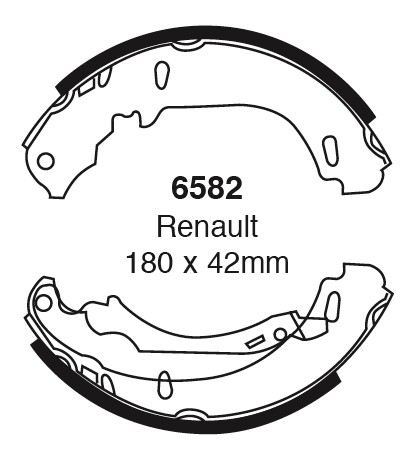 Būgninių stabdžių kaladėlės EBC 6582