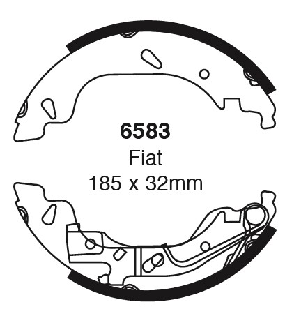 Būgninių stabdžių kaladėlės EBC 6583