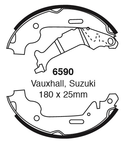 Būgninių stabdžių kaladėlės EBC 6590