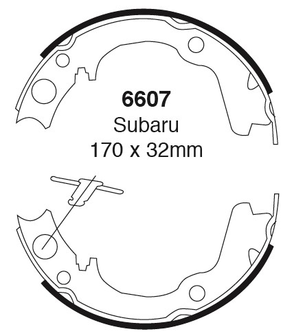 Būgninių stabdžių kaladėlės EBC 6607