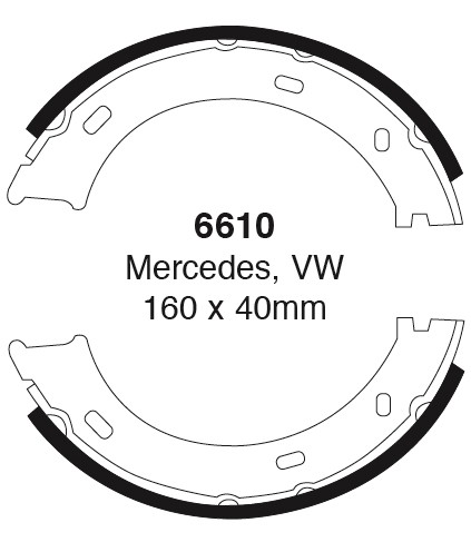 Būgninių stabdžių kaladėlės EBC 6610