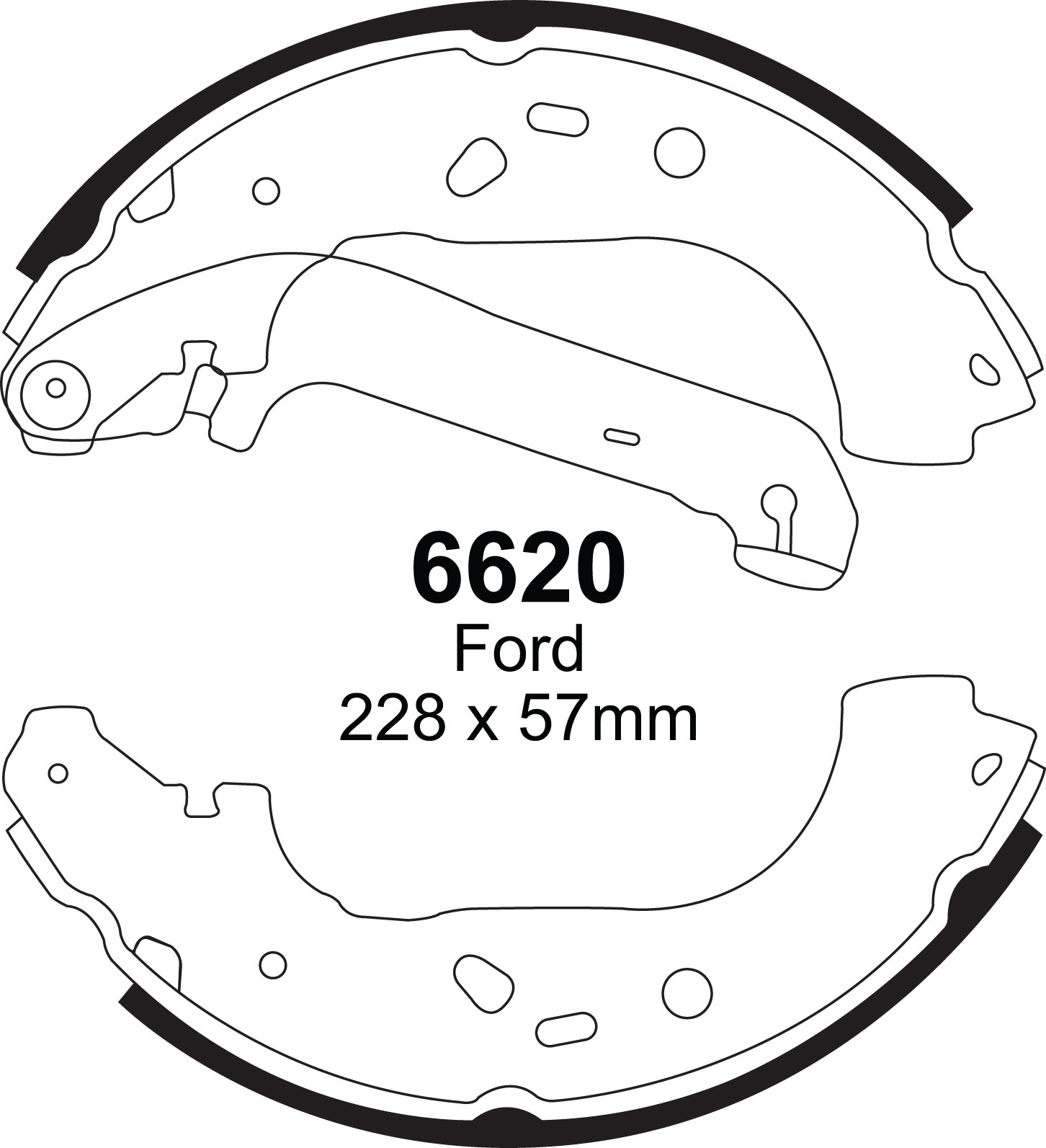 Būgninių stabdžių kaladėlės EBC 6620