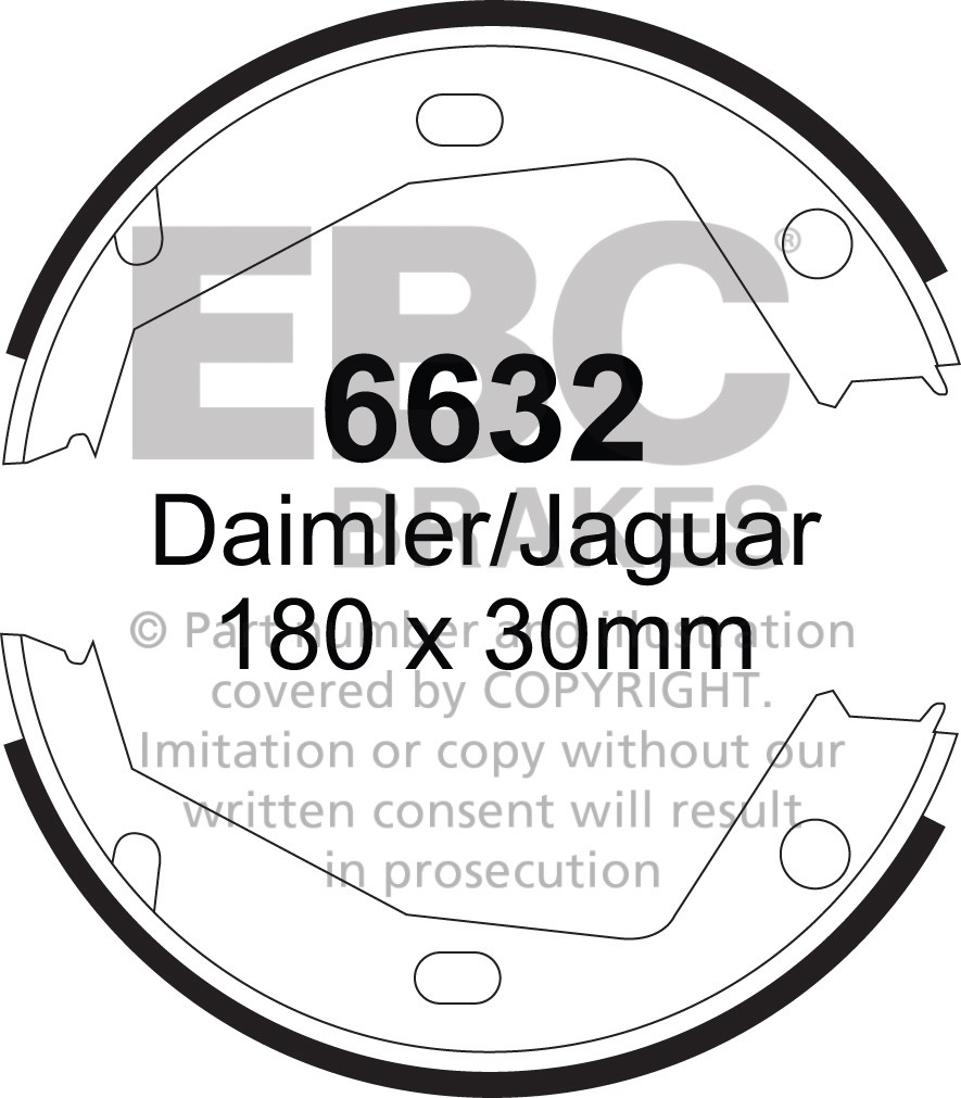 Būgninių stabdžių kaladėlės EBC 6632