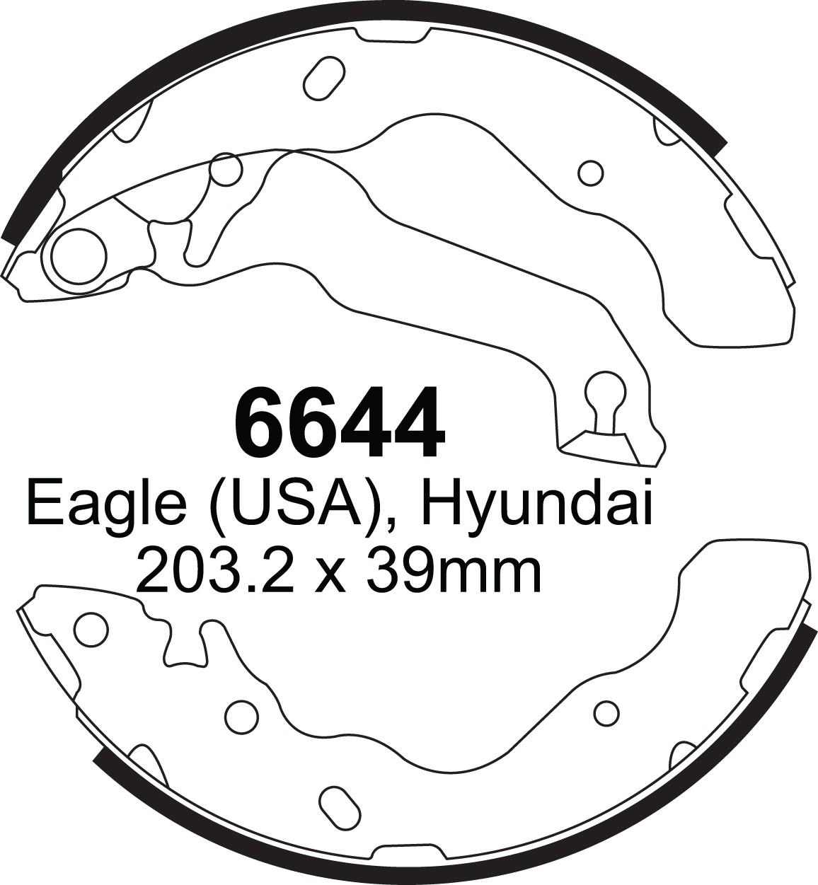 Būgninių stabdžių kaladėlės EBC 6644