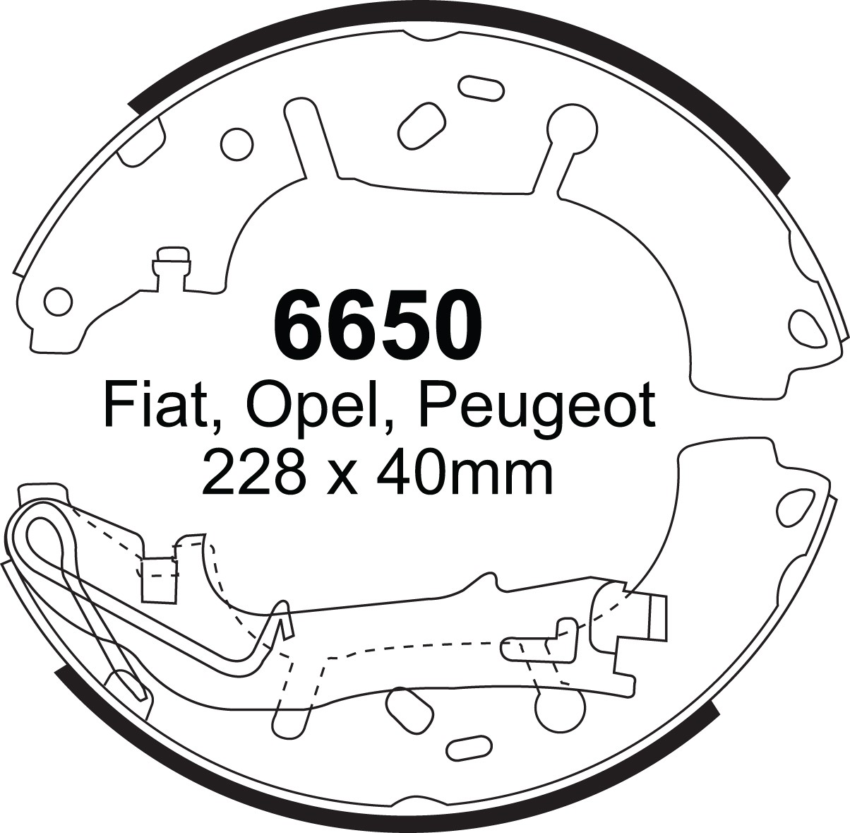 Būgninių stabdžių kaladėlės EBC 6650