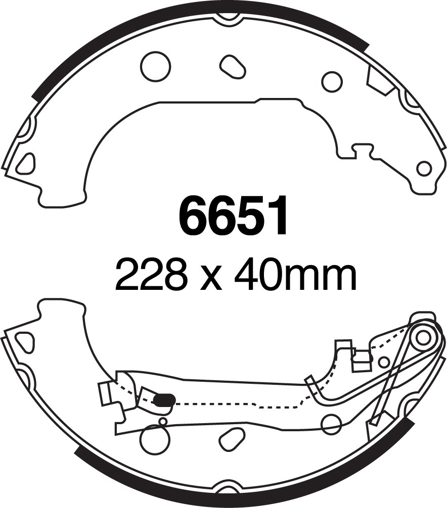 Būgninių stabdžių kaladėlės EBC 6651