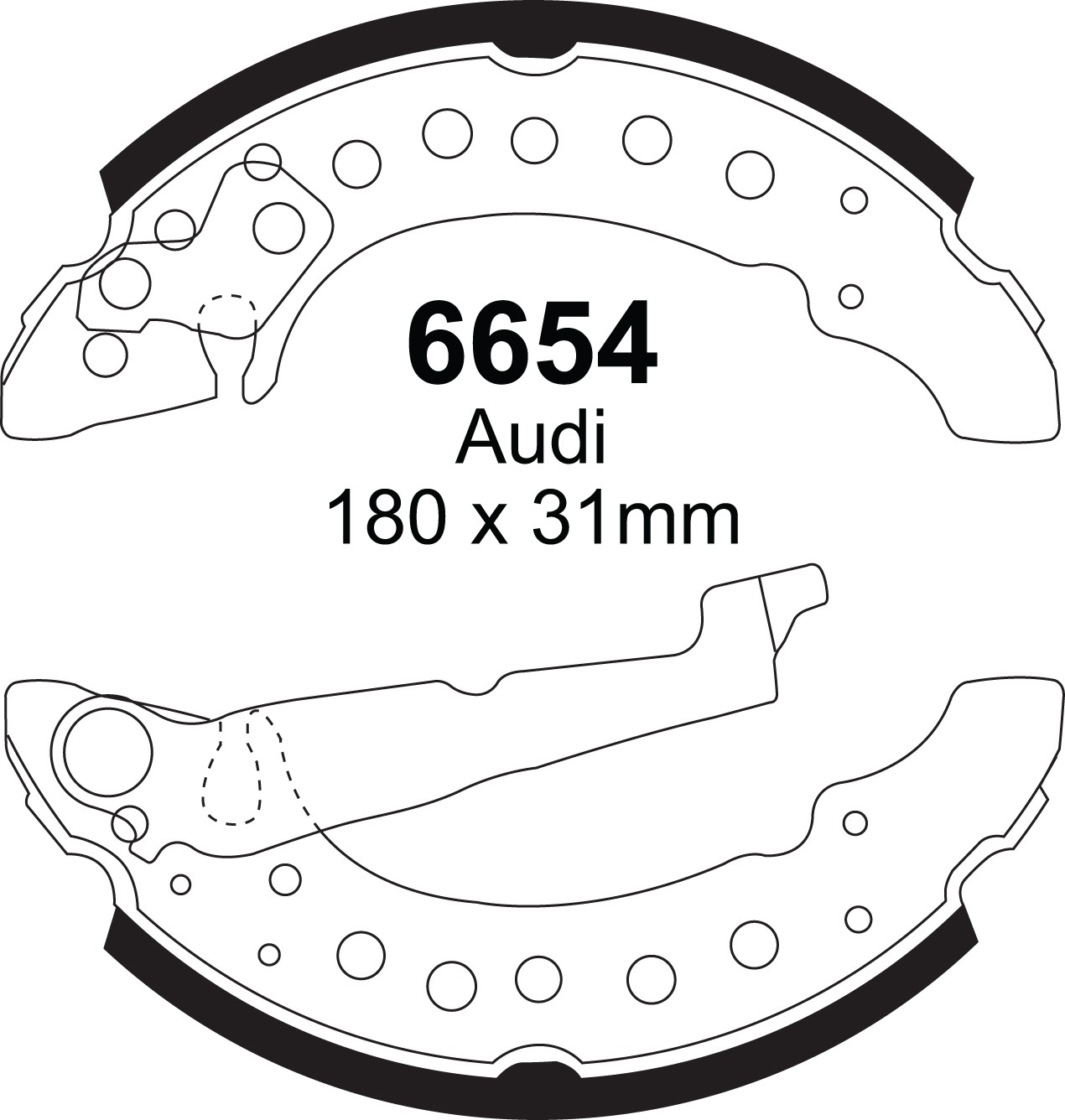 Būgninių stabdžių kaladėlės EBC 6654