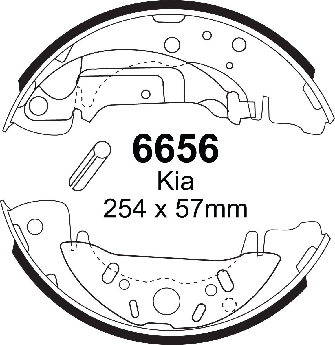 Būgninių stabdžių kaladėlės EBC 6656