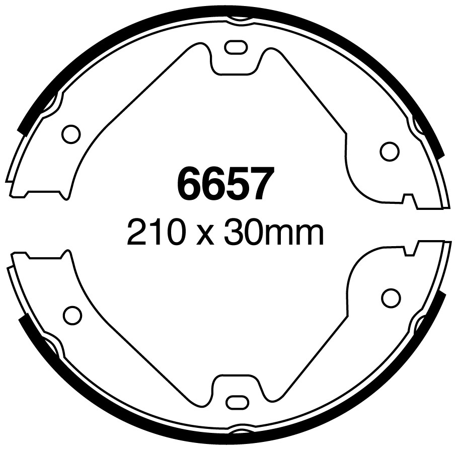 Būgninių stabdžių kaladėlės EBC 6657