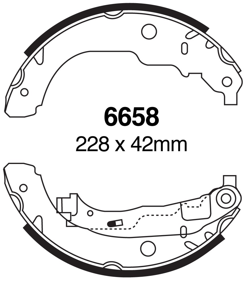 Būgninių stabdžių kaladėlės EBC 6658