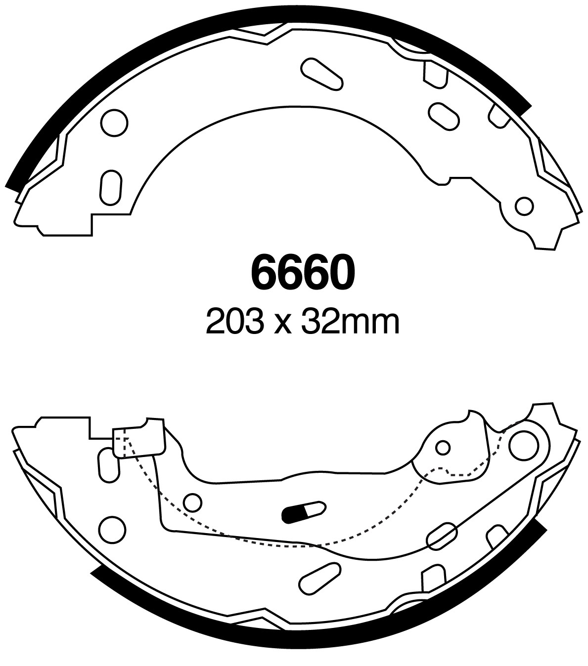 Būgninių stabdžių kaladėlės EBC 6660