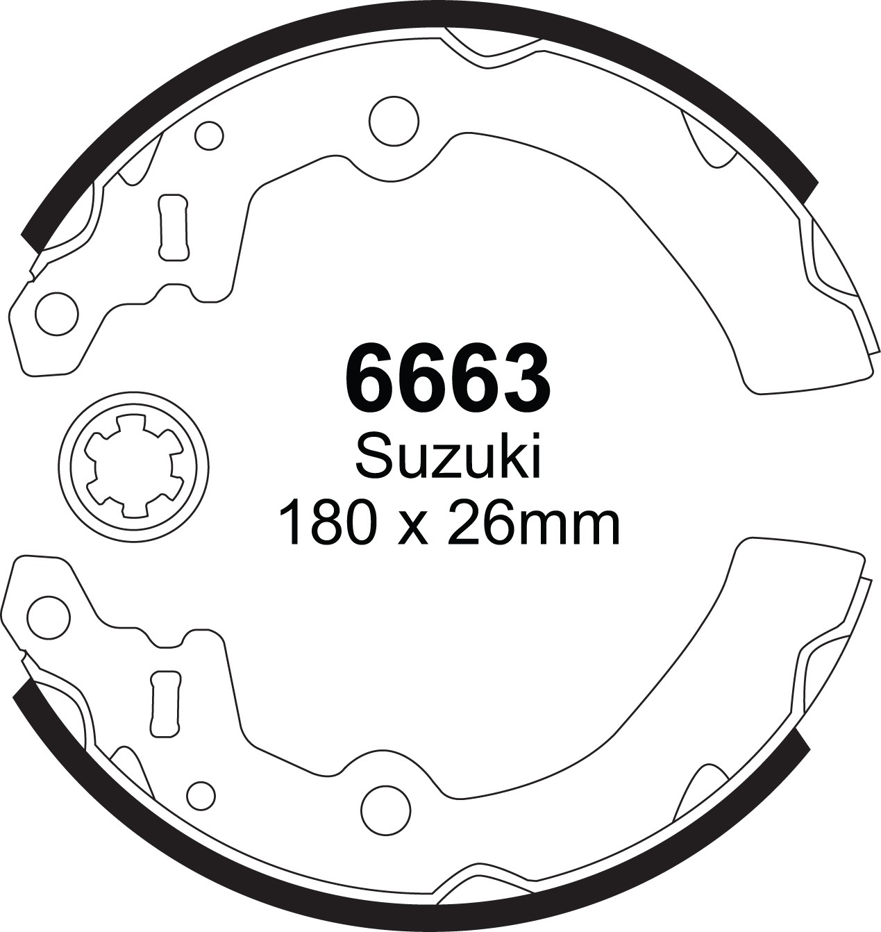 Būgninių stabdžių kaladėlės EBC 6663