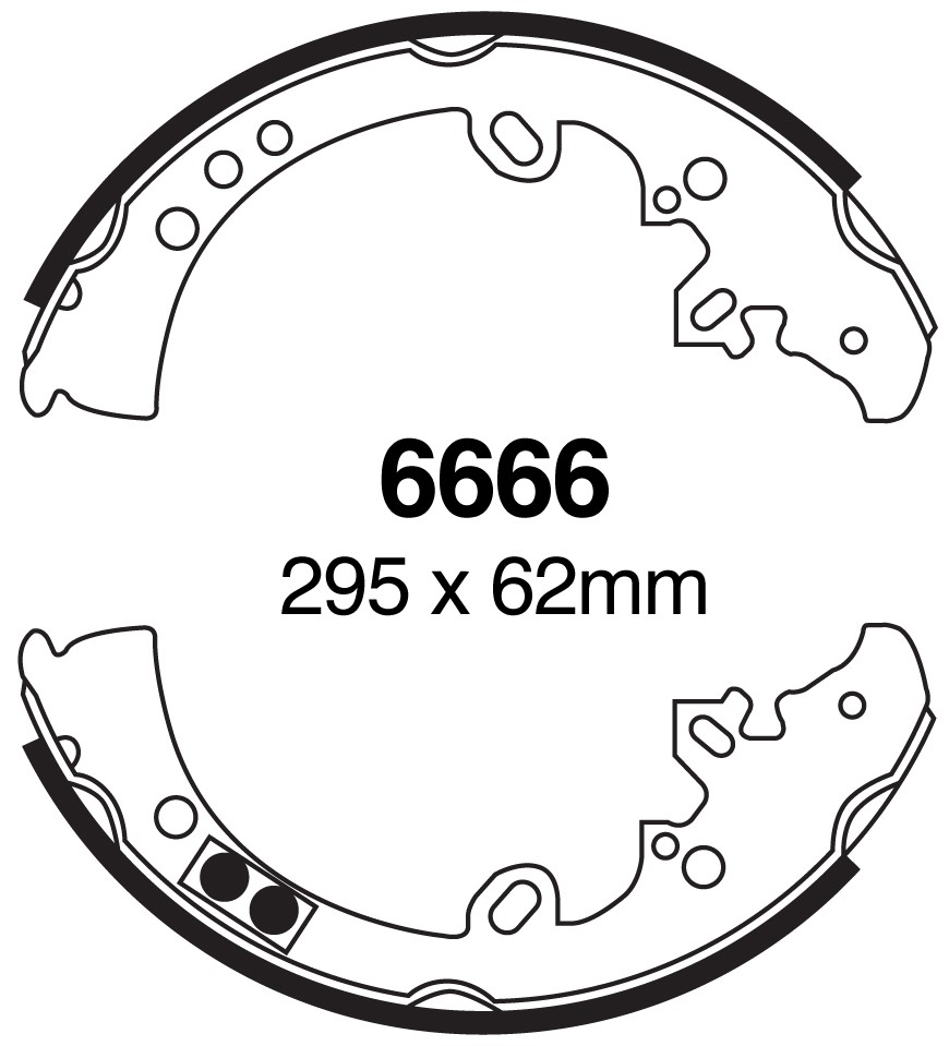 Būgninių stabdžių kaladėlės EBC 6666