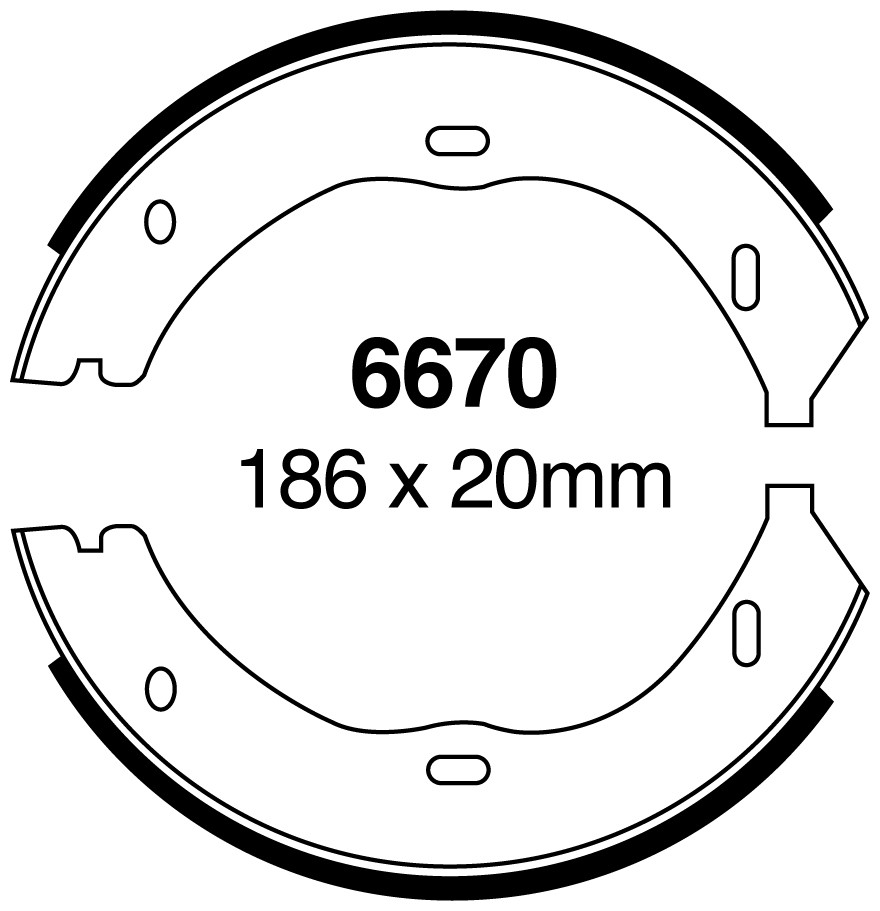 Būgninių stabdžių kaladėlės EBC 6670