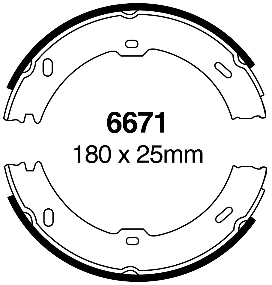 Būgninių stabdžių kaladėlės EBC 6671