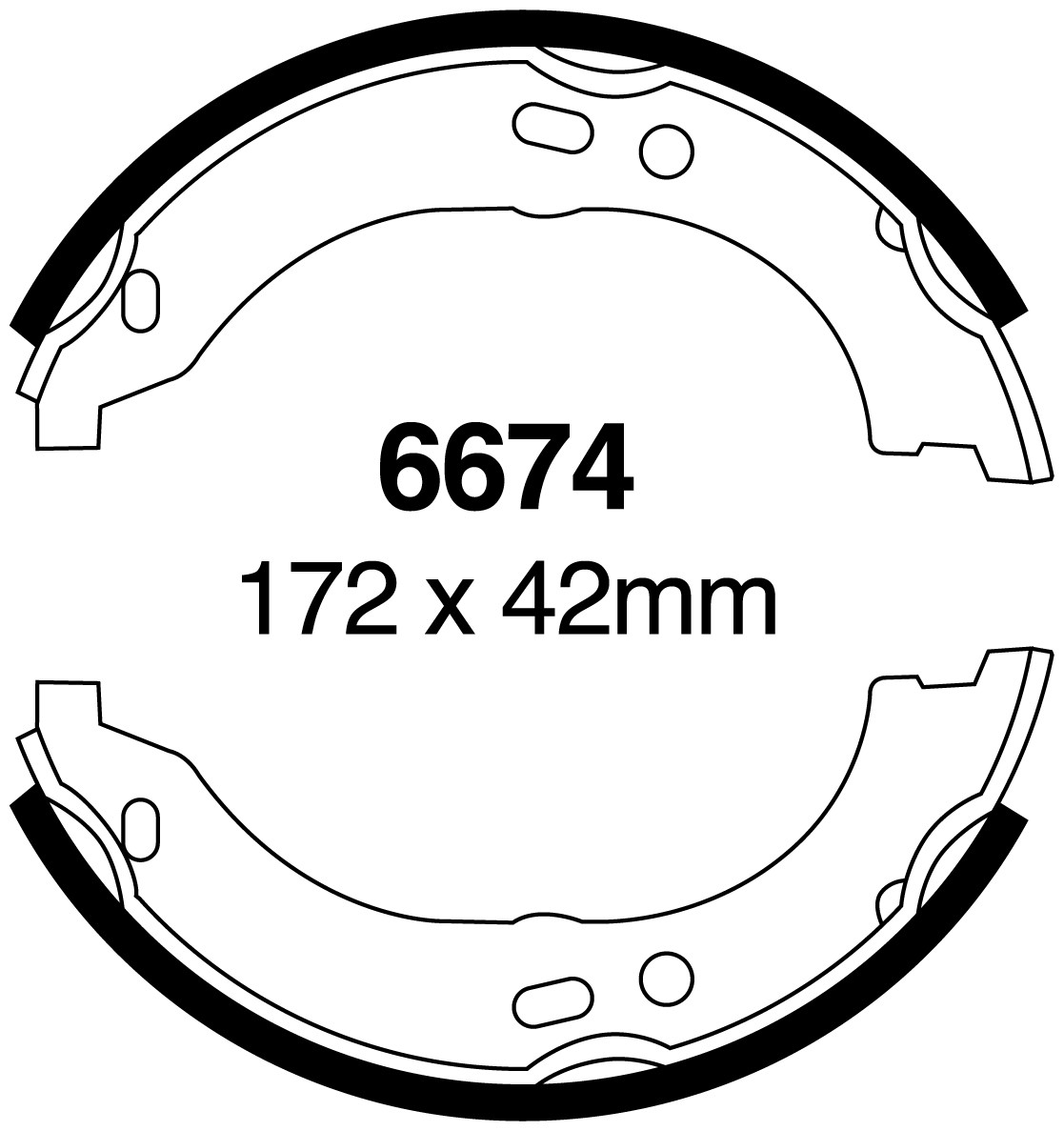 Būgninių stabdžių kaladėlės EBC 6674