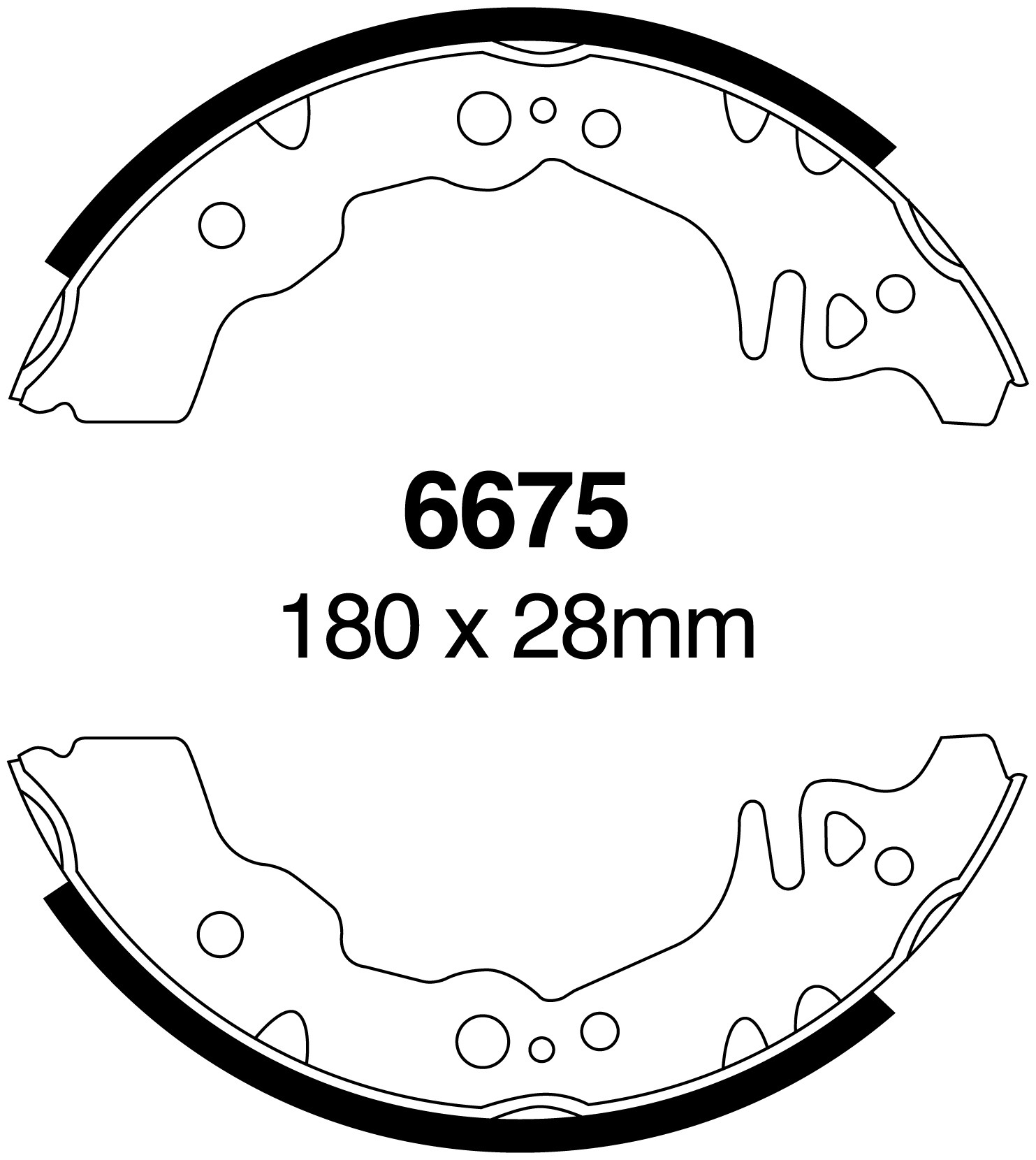 Būgninių stabdžių kaladėlės EBC 6675