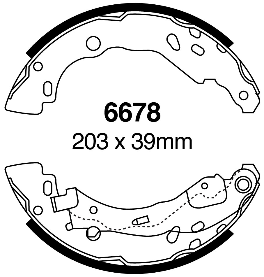 Būgninių stabdžių kaladėlės EBC 6678