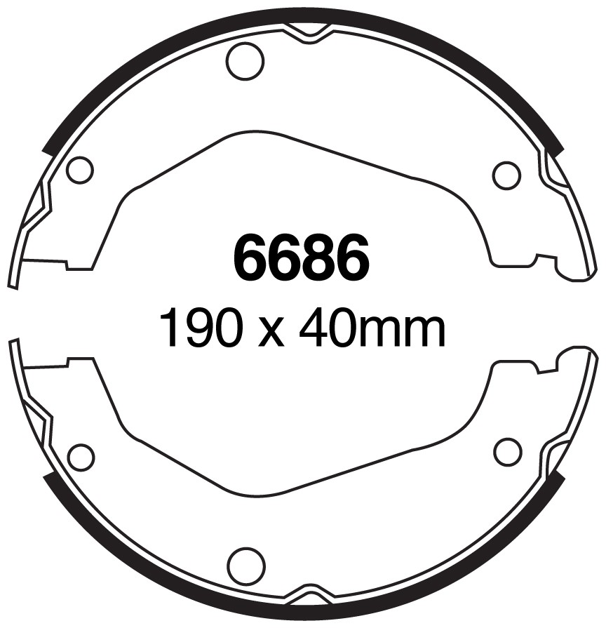 Būgninių stabdžių kaladėlės EBC 6686