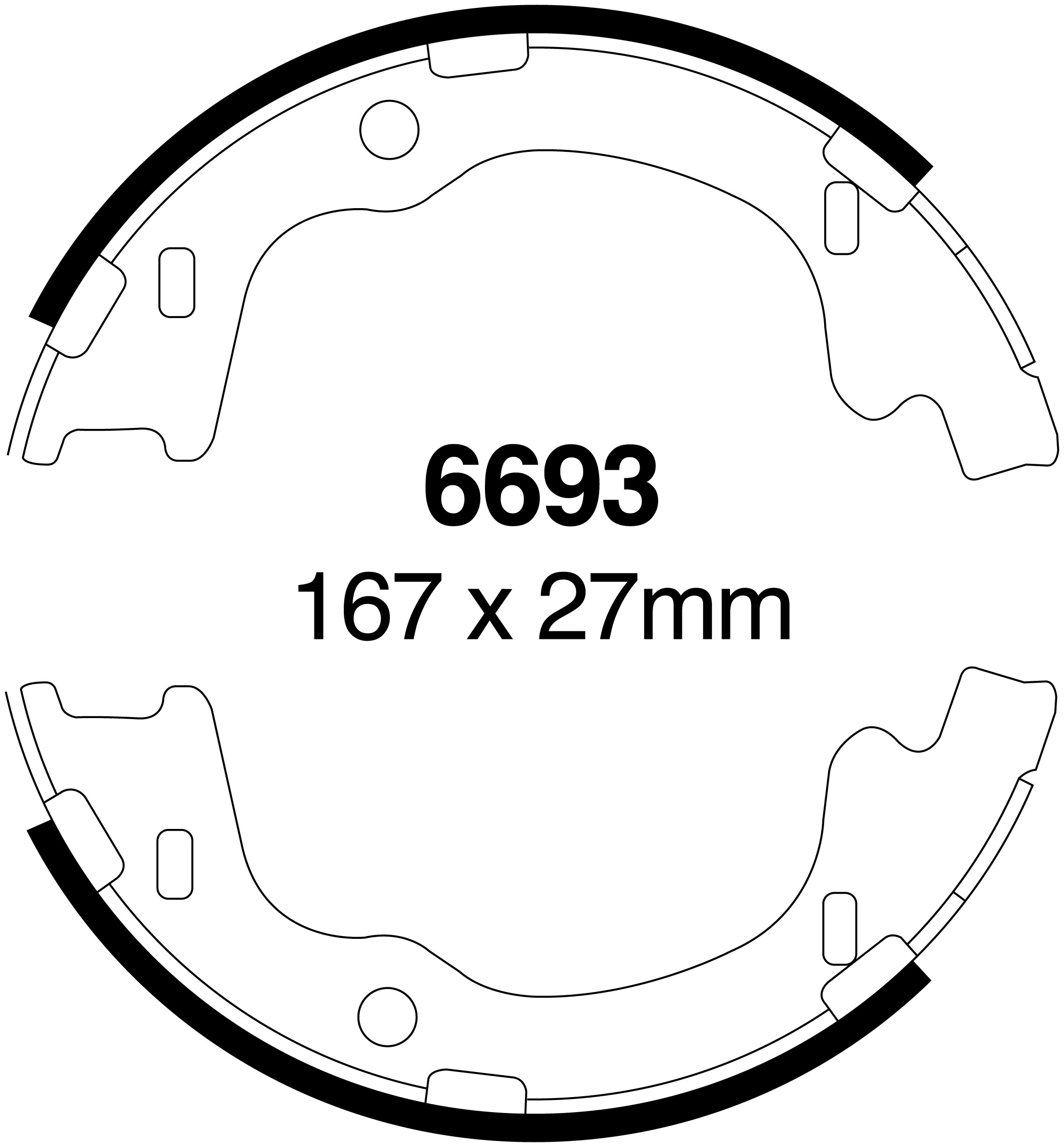 Būgninių stabdžių kaladėlės EBC 6693