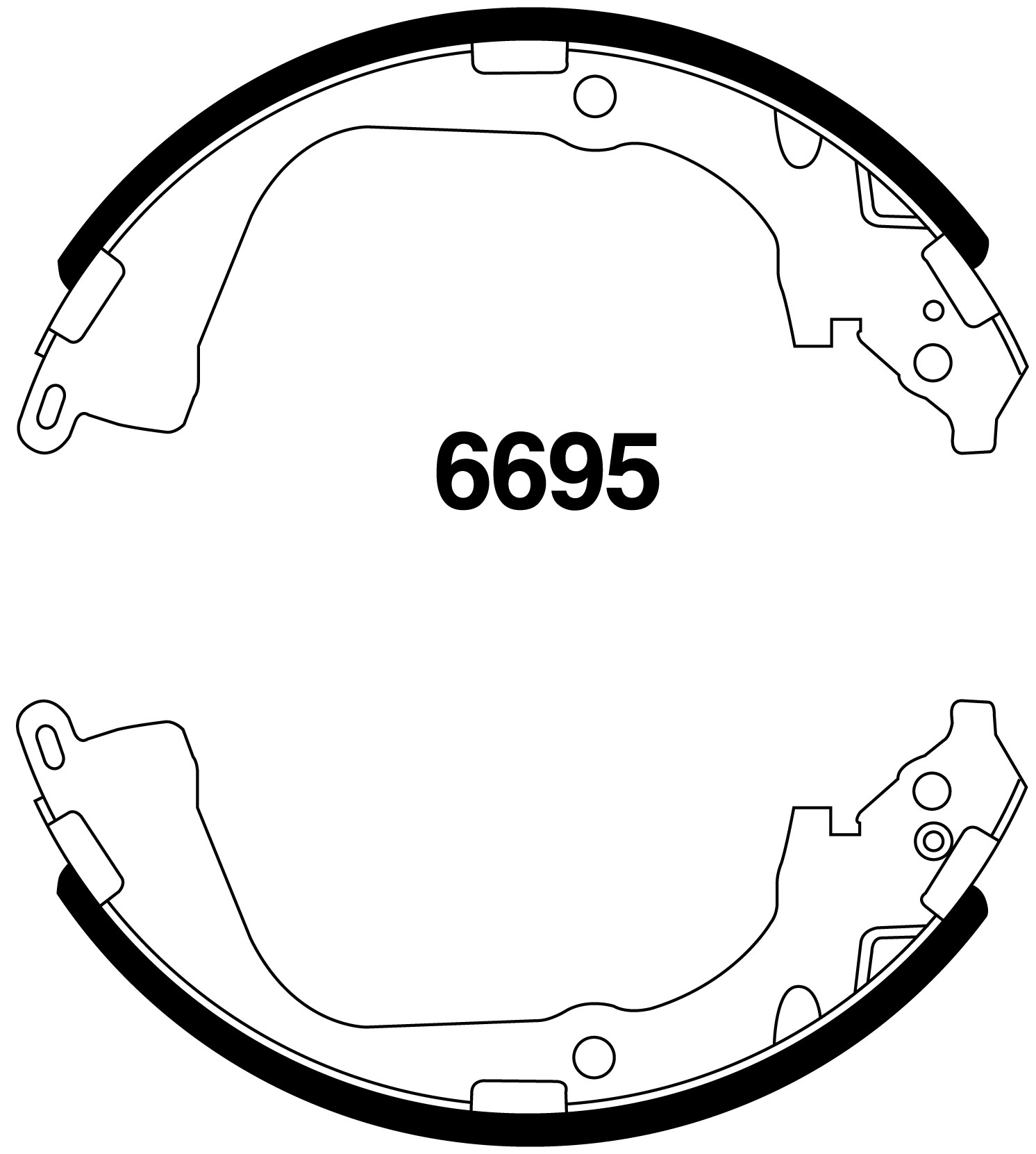 Būgninių stabdžių kaladėlės EBC 6695