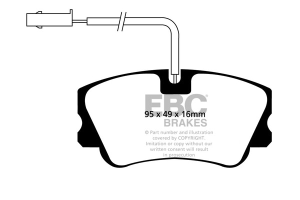Stabdžių kaladėlės EBC "Ultimax" DP1011
