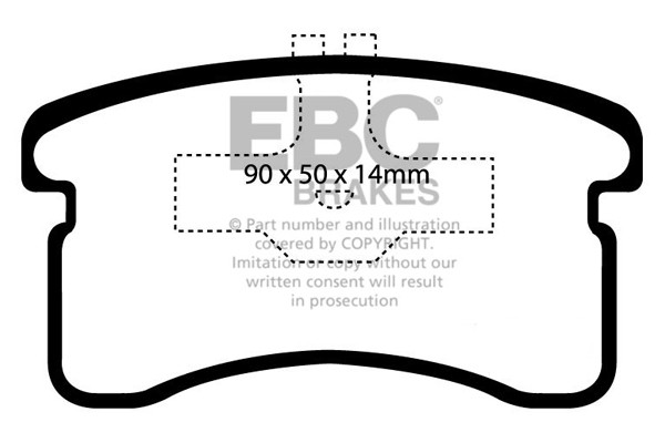Stabdžių kaladėlės EBC "Ultimax" DP1016