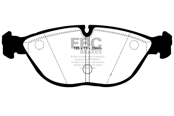 Stabdžių kaladėlės EBC "Ultimax" DP1035