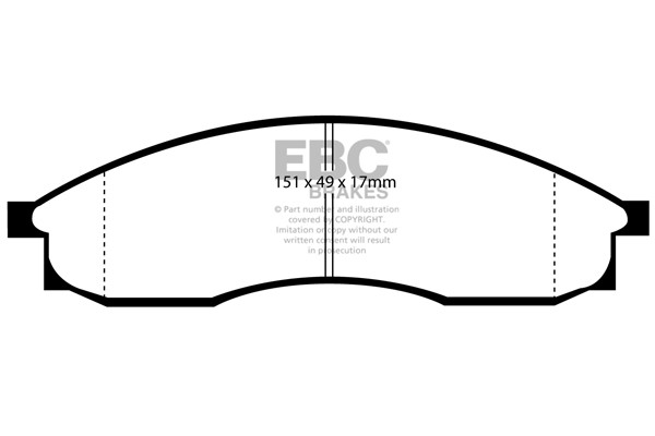 Stabdžių kaladėlės EBC "Ultimax" DP1046