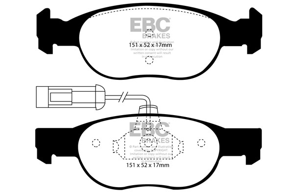 Stabdžių kaladėlės EBC "Ultimax" DP1059